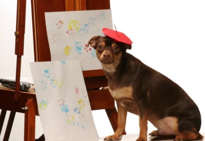 Ζωγραφίστε με τις πατούσες του σκύλου σας!